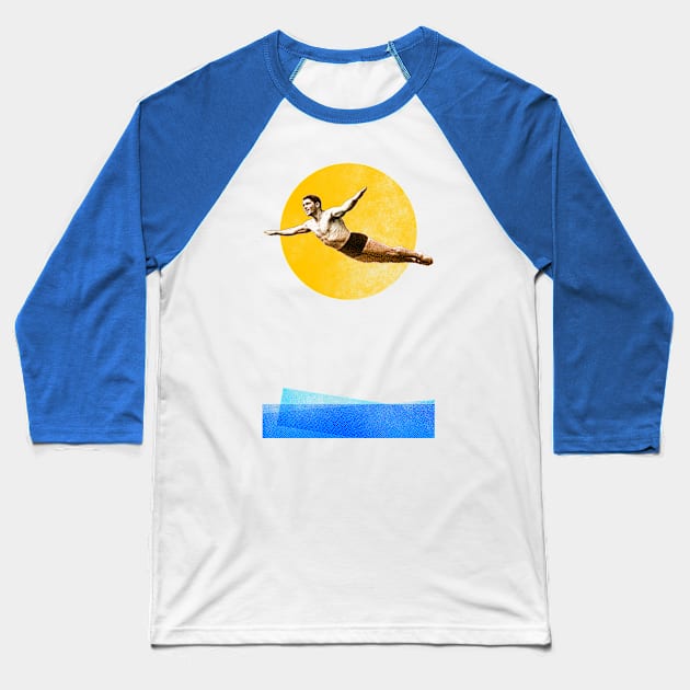 Swimming Pool Baseball T-Shirt by daparacami